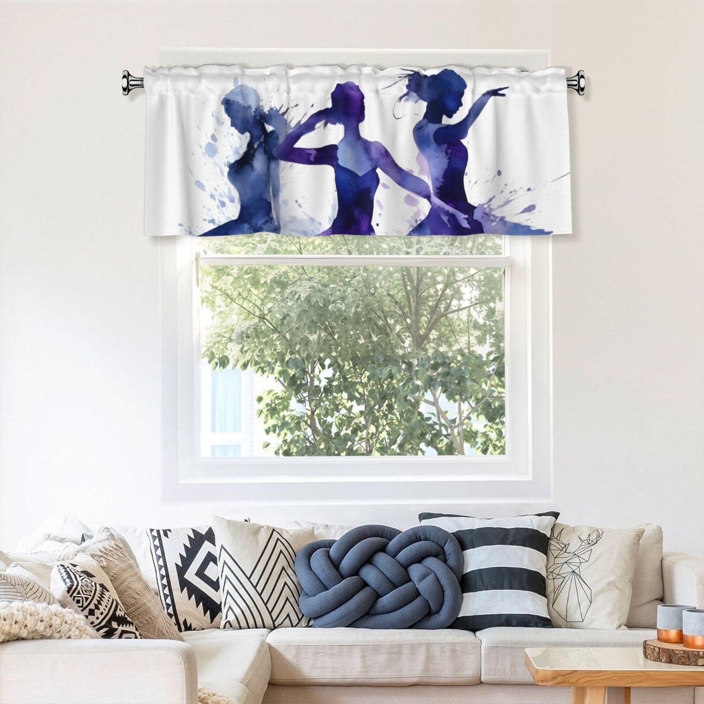 JXDXHCW Valances for Windows Dancer Valance Living Room Bedroom Kitchen Curtain Valance 54x18 Inch