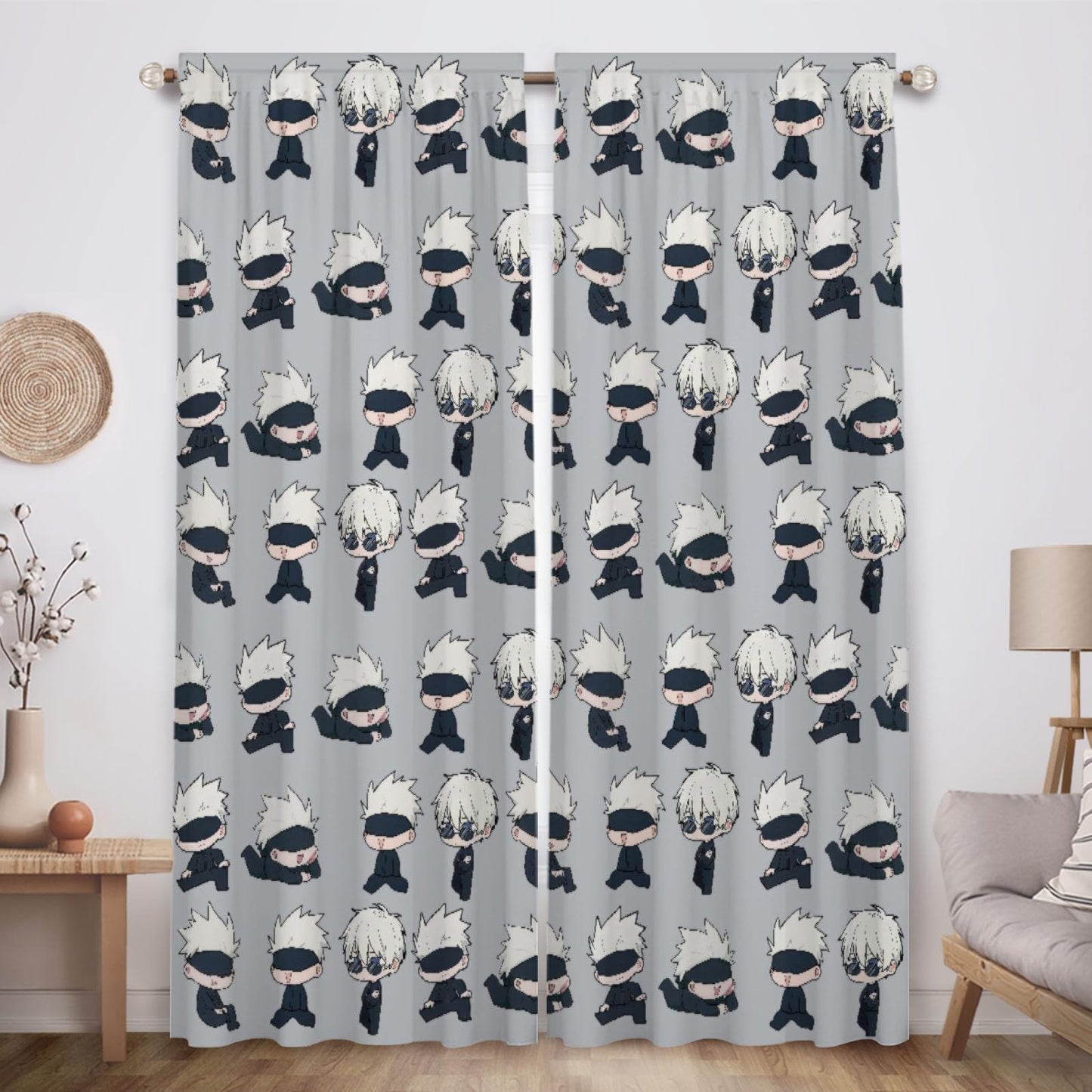 Funnytree Sorcerers Window Curtains Anime Drapes Bedroom Home Room Decor Durable Fabric Machine Washable 82" X 84" SC00230-013