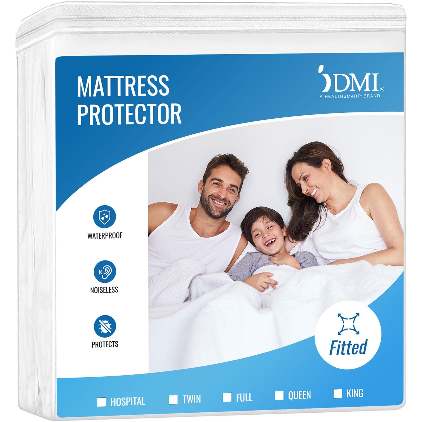 DMI Waterproof Mattress Protector, Mattress Pad, Waterproof Mattress Cover, Bed Pad and Bed Cover, Contoured Fitted Sheet Fit, King, Package May Vary (Pack of 24)