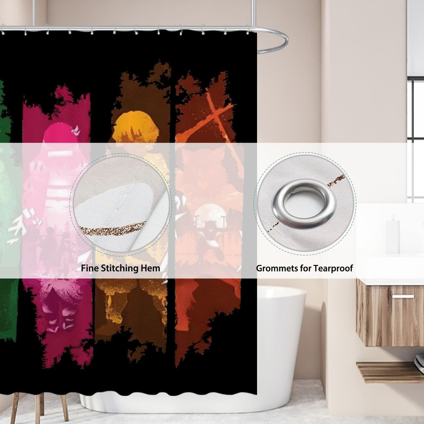 Funnytree Battle Shower Curtain, Video Game Bathroom Decor, Durable Easy Care Washable, 72"X72"(Hooks Not Included) SC00041-002