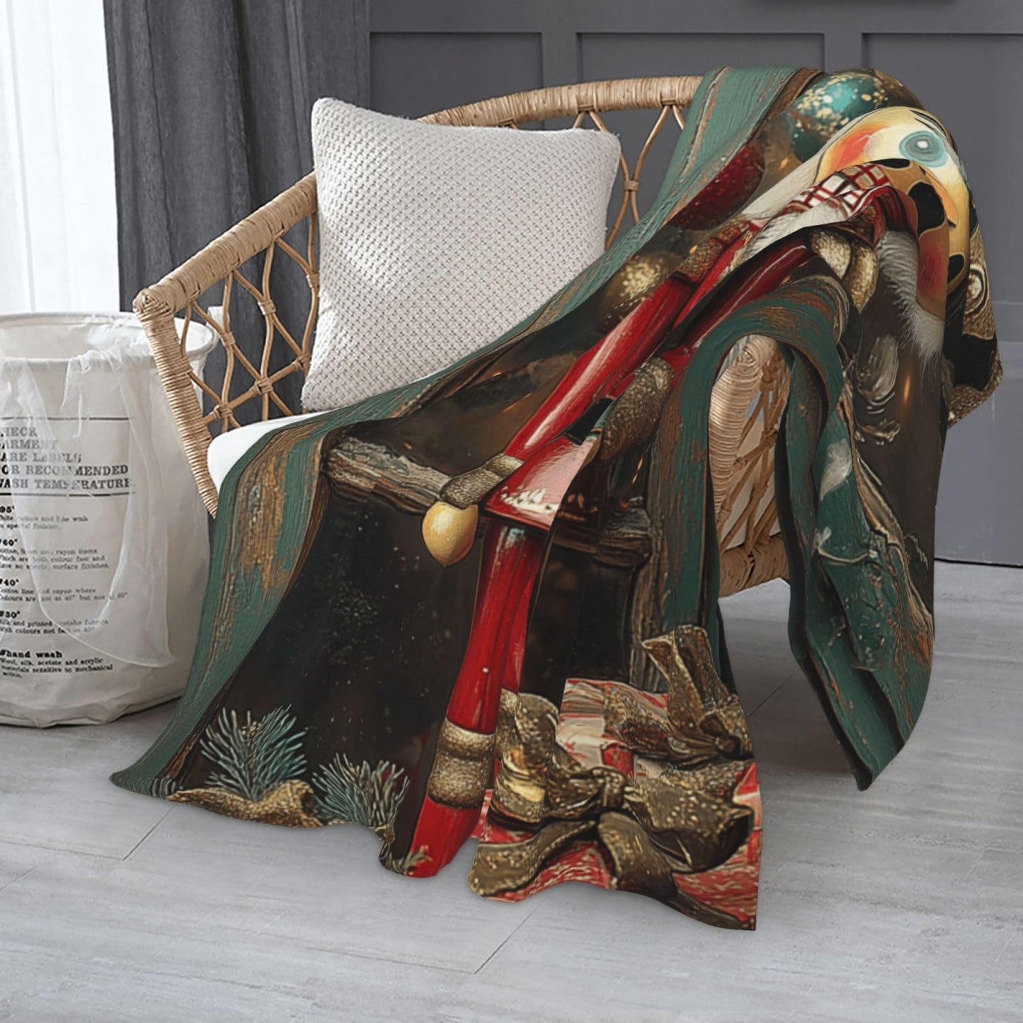 Cafemira Christmas Soldier,Adults Soft Flannel Blanket,Gift Fleece Blankets,60x50 Inch,All Season,Lightweight Durability,Couch Knee Throw,for Sofa,Bed,Camping,Office nap,Practical Decor.