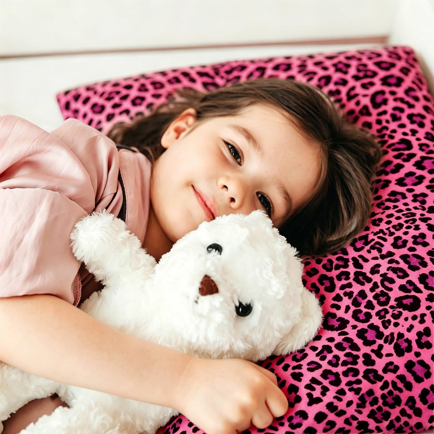 MUSOLEI Colorful Girl Fitted Sheet Set Leopard Print Sheet, 3D Rainbow Bedding Set Girls Twin Sheets 2PCS Boho 1 Fitted Sheet with 1 Pillowcase Wrinkle Free Cozy Microfiber Twin Sheets for Girls (T)