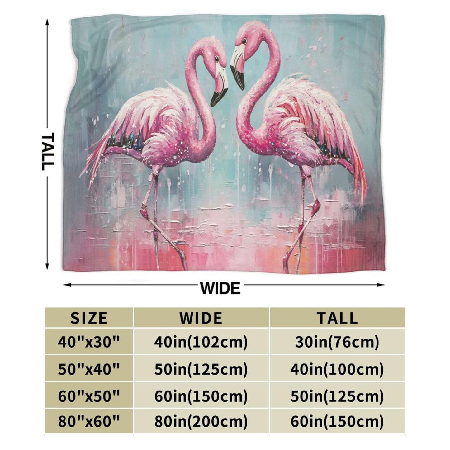 Pink Flamingo Throw Blanket Tropical Flamingos Blankets Fleece Plush Super Soft Cozy Warm Lightweight Flamingo Lover Decor Gifts for Boys Girls Kids Adults Men Women 40" x 50"
