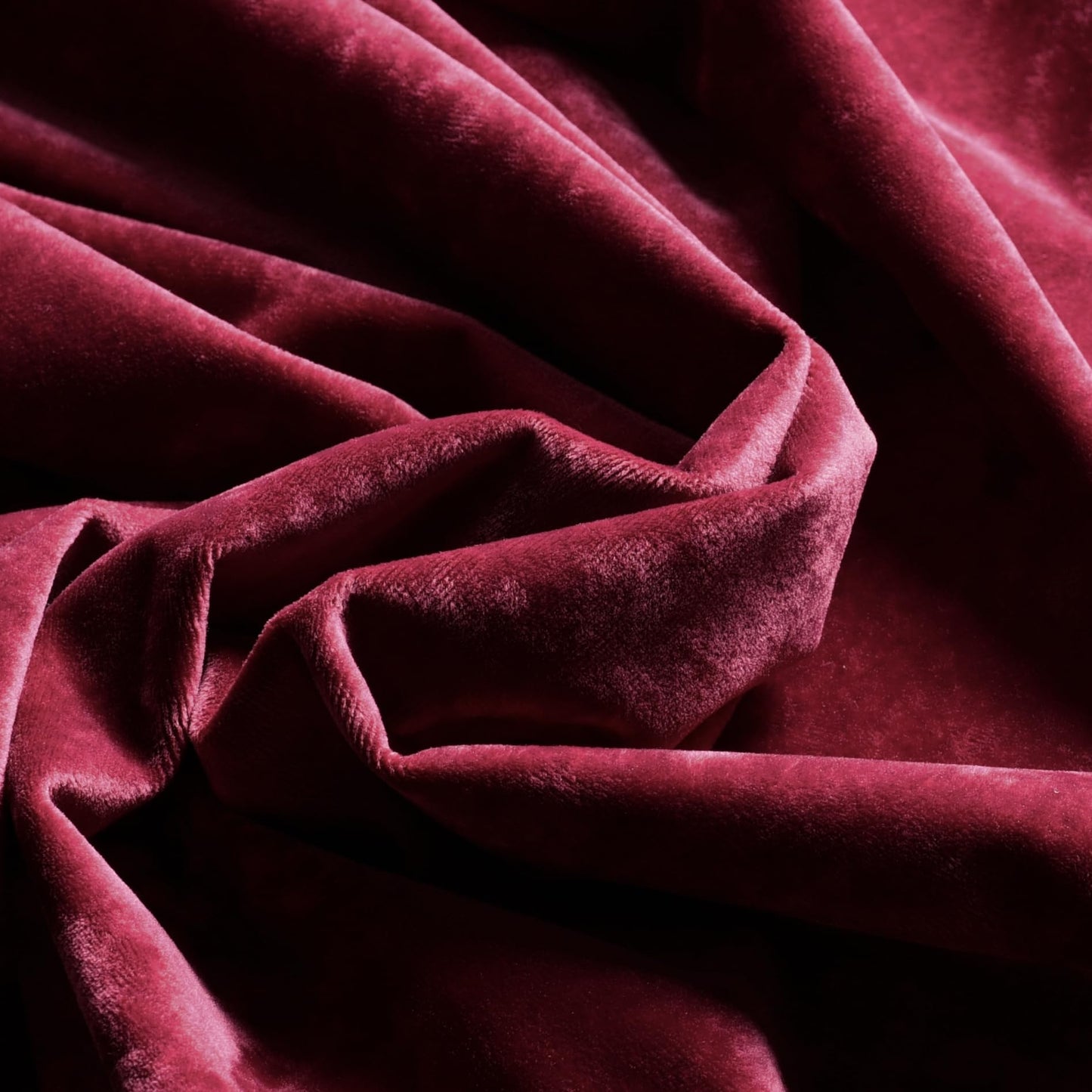 TAMGHO Crushed Velvet Shower Curtain, Marron Red, 72 x 72