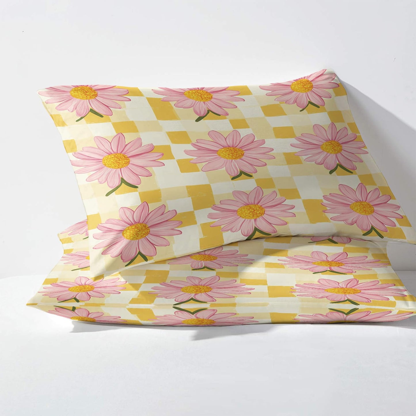 NOGAWA Retro Floral Sheets Queen, 60s 70s Vintage Bohemian Flower Bed Sheets, Deep Pocket & Soft Microfiber Bedding Sheets & Pillowcases 4 Piece - Fitted Sheet & Flat Sheet & 2 Pillow Cases