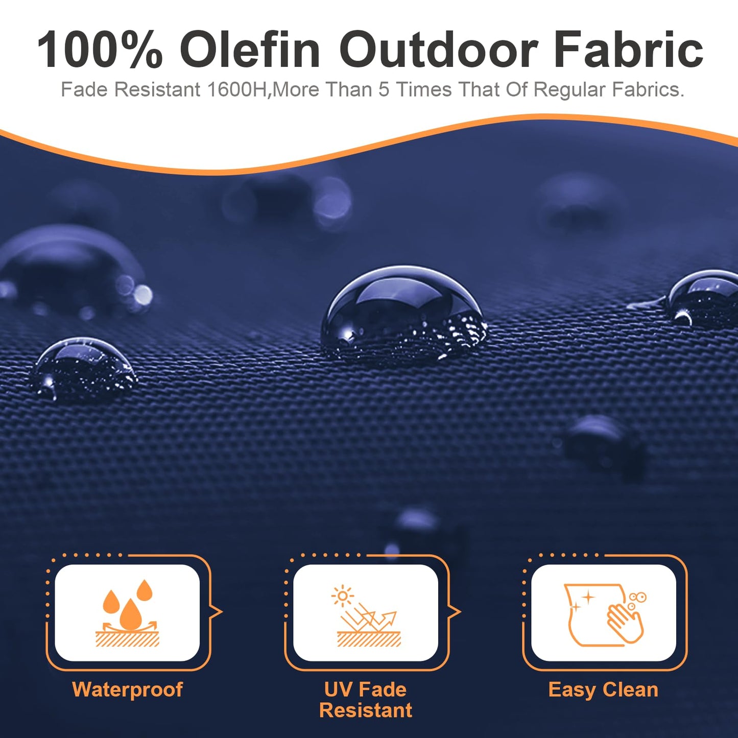 FSJITF Patio Twin Daybed Waterproof & Fade-Resistant Cover,for Outdoor Wooden Hammock Mattress Cover + 2 Back Bolster Cushion Slipcovers (5-Piece Set)