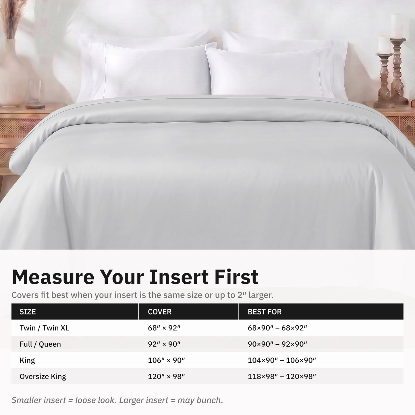 California Design Den Full/Queen Bed Duvet Cover Only - 400 Thread Count, 100% Cotton Sateen, Soft Duvet Cover Queen Size Cotton, Button Closures, Corner Ties, Durable Bedding - Silver
