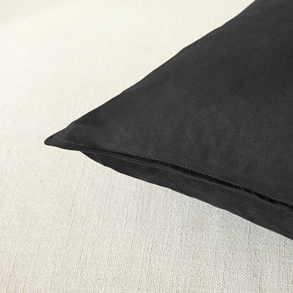 Fancy Homi 2 Packs Sage Green Decorative Throw Pillow Covers 18x18 inch, Super Soft Faux Suede Decor Square Pillow Covers, Solid Cushion Cover for Couch Living Room Sofa Bedroom 45x45 cm