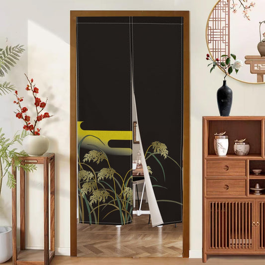 XMJJKUF Japanese Noren Doorway Curtain Long Traditional Chinese Printing Door Curtain Noren Feng Shui Door Tapestry Window Treatment Panel for Room Divider Home Decor,33.5"x 70.9"