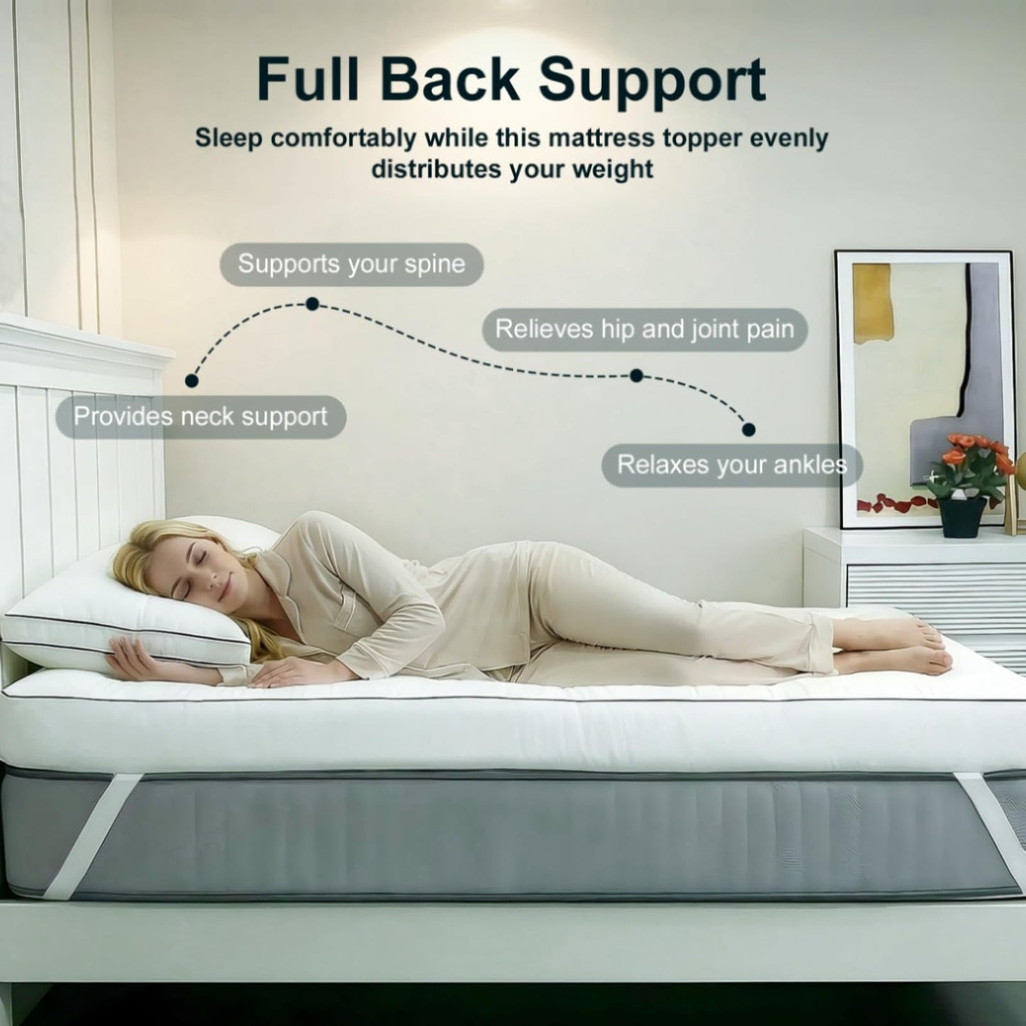 NightHug 5 Inch Memory Foam Mattress Topper Twin, 2000GSM Shredded Memory Foam Pillow Top, Plush Support for Back Pain Relief, Extra Thick & Breathable, Dorm & Guest Room Essential
