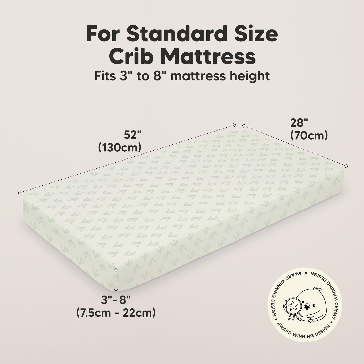 KeaBabies 2-Pack Organic Cotton Crib Sheets for Boys, Girls - 52x28 Fitted Crib Mattress Sheet Neutral, Breathable Cover for Baby Bed Set, Toddler Mattress, Soft & Cute Prints (Fleur)