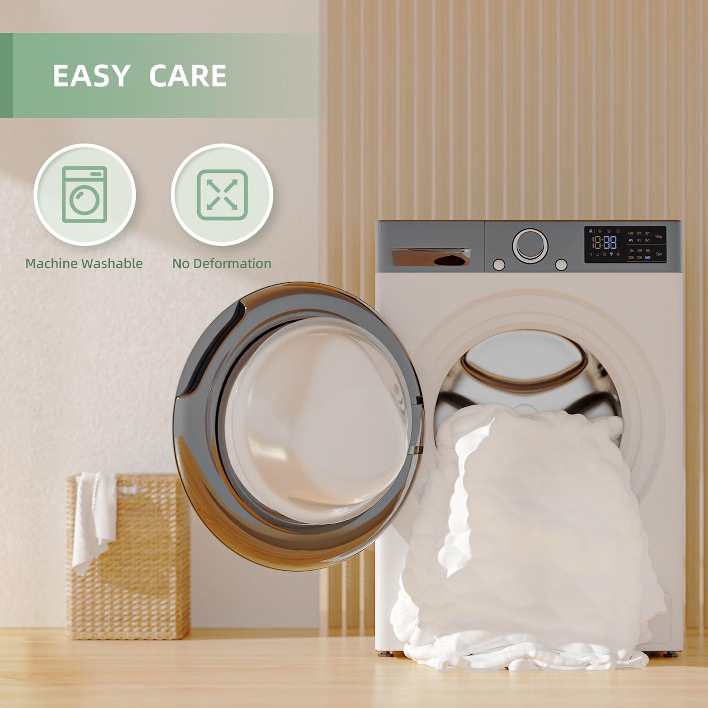 PDXM Waterproof Mattress Protector, Mattress Cover, Soft, Breathable,Noiseless, Deep Pocket 6-18 inches, White for Home Hotel Bedroom,Easy wash (Full)