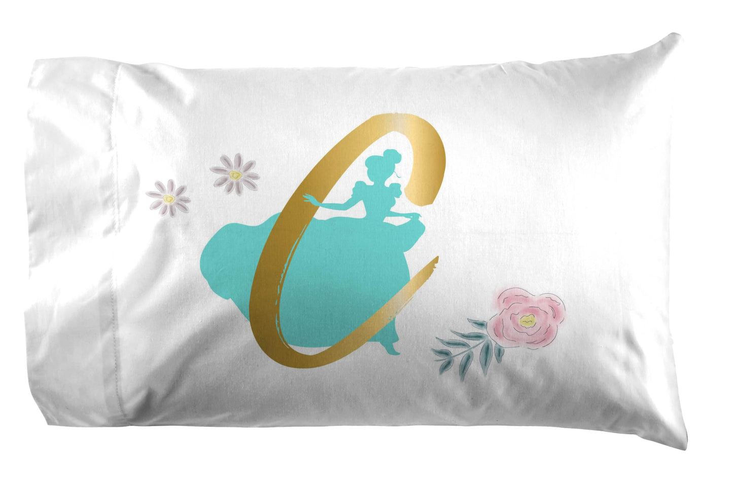 Jay Franco Kids Sheet Set with Fitted, Flat Sheets & Pillow Cover - Ultra-Soft Bedding with Pillowcase for Room Decor, Blue - Princess Cinderella, 3 Piece Twin