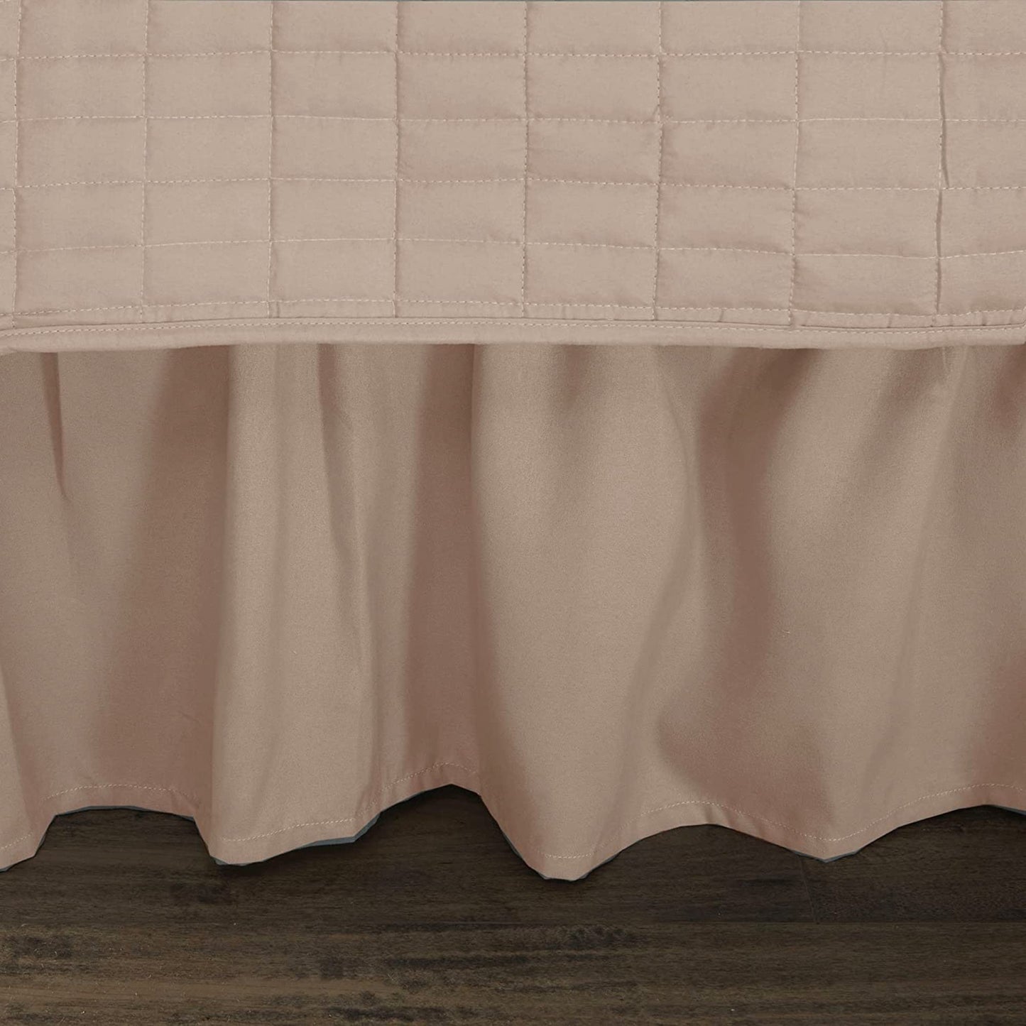Comfort Spaces Daybed Cover - Luxe Double Sided-Quilting, All Season Cozy Bedding with Bedskirt, Matching Shams, Kienna Blush 75"x39" 5 Piece