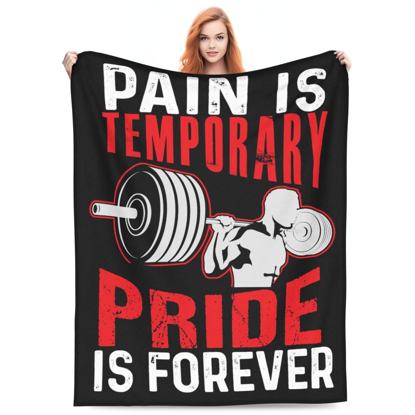 Uphomart Weightlifting Gifts Blanket, Sports Throw Blanket, Weightlifting Gift for Men Boys Women Girls Lover Adult Cozy Fleece Flannel Bedding Stuff Plush for Couch Sofa Bed Decor 40"X50"