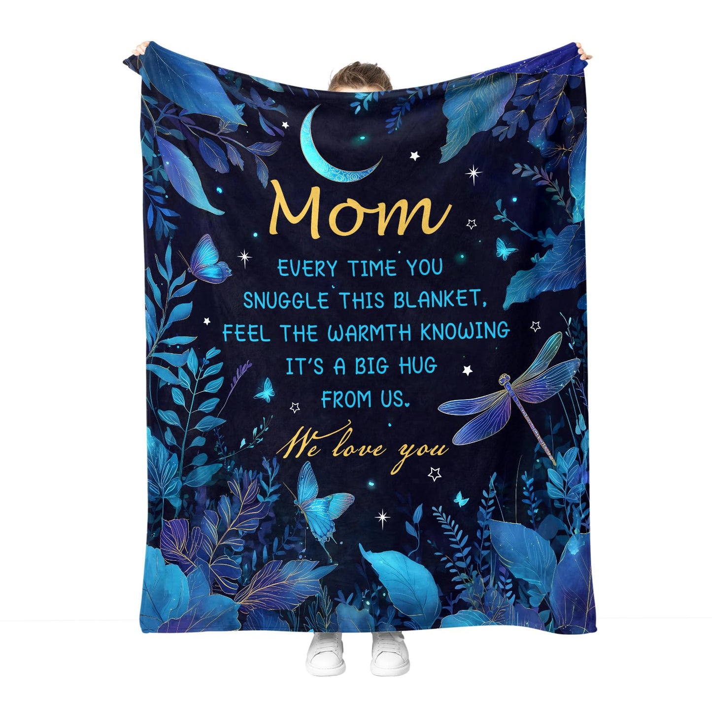 Hohoto Gifts for Mom,Throw Blanket for Mama Women from Daughter Son,Birthday Valentines Mothers Day Thanksgivings Decorations for Mommy Mom 50"x60"