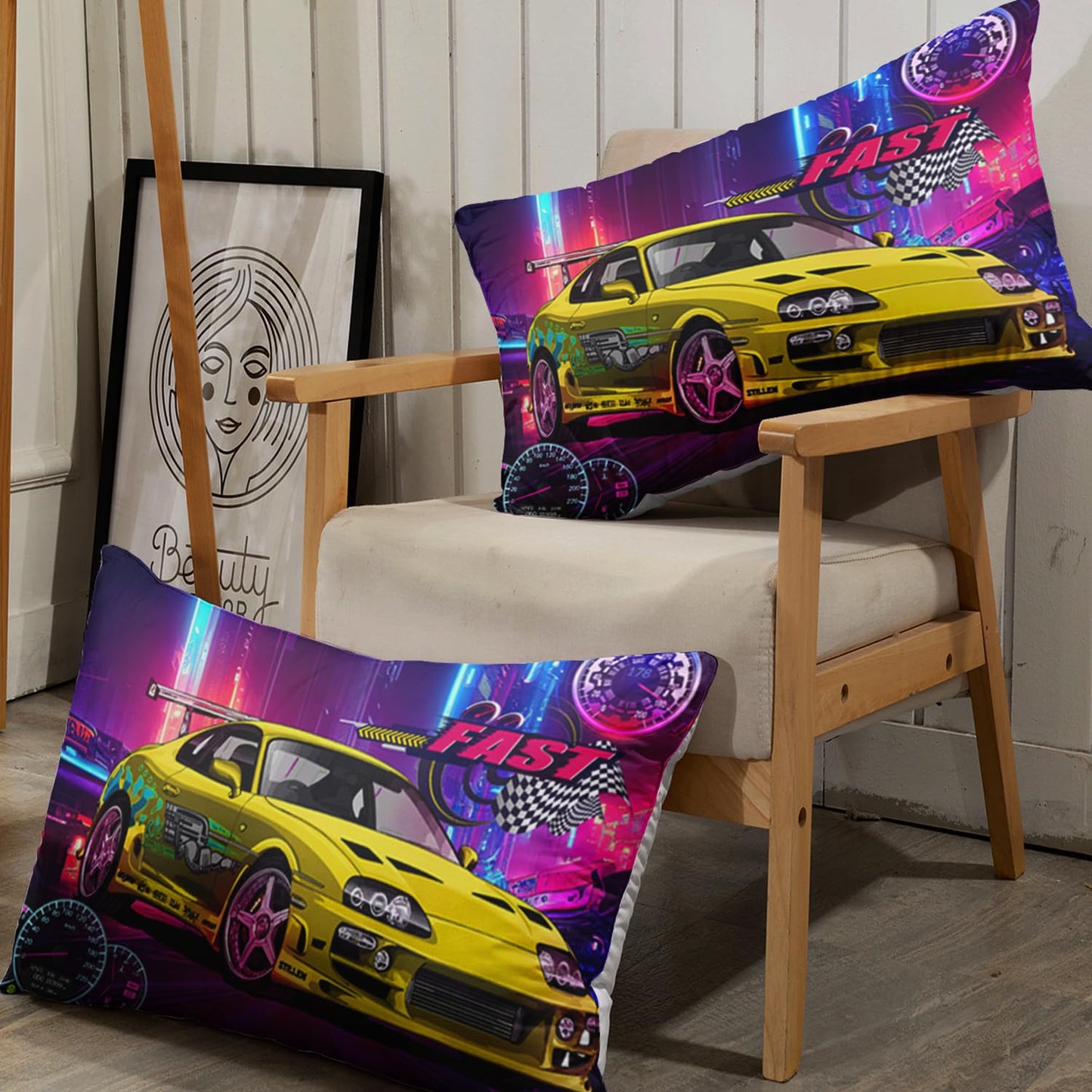 AILONEN Yellow Racing Car Fitted Sheet Queen Size, Extreme Sport Bedding Set for Kids Boys,Sports Race Car Bed Sheet Set,Cool Speed Dial Bedsheets Set,3 Pieces,1 Fitted Sheet and 2 Pillowcases
