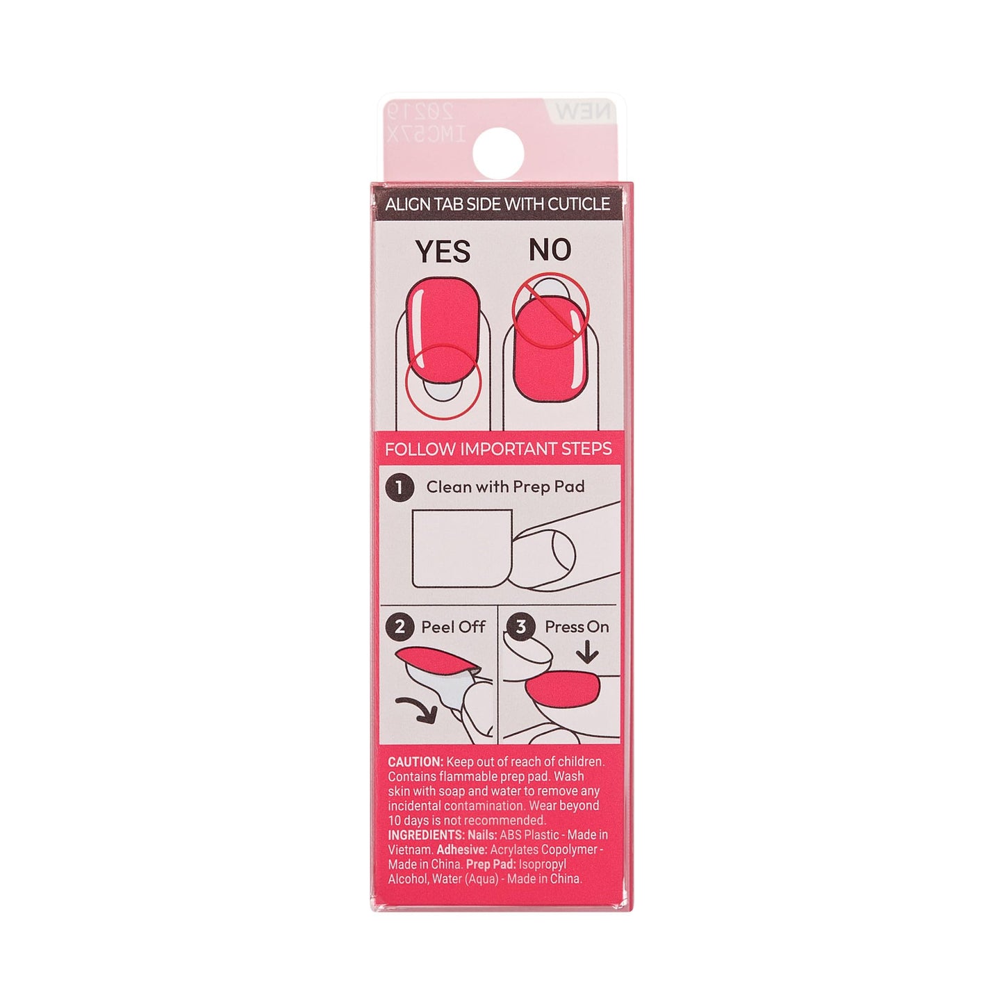 Kiss Impress No Glue Mani Press On Nails, Color, 'Melting', Pink, Short Size, Squoval Shape, Includes 30 Nails, Prep Pad, Instructions Sheet, 1 Manicure Stick, 1 Mini File