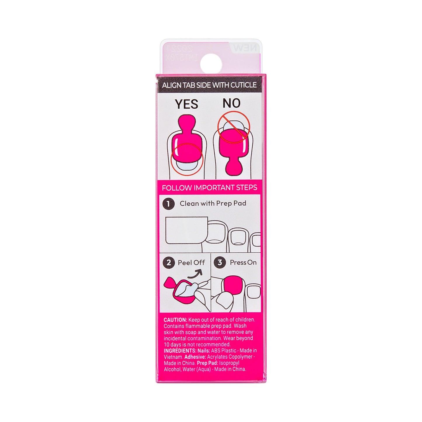 Kiss Impress No Glue Mani Press On Nails, Color, 'Take My Time', Pink, Short Size, Squoval Shape, Includes 24 Toenails, Prep Pad, Instructions Sheet, 1 Manicure Stick, 1 Mini File