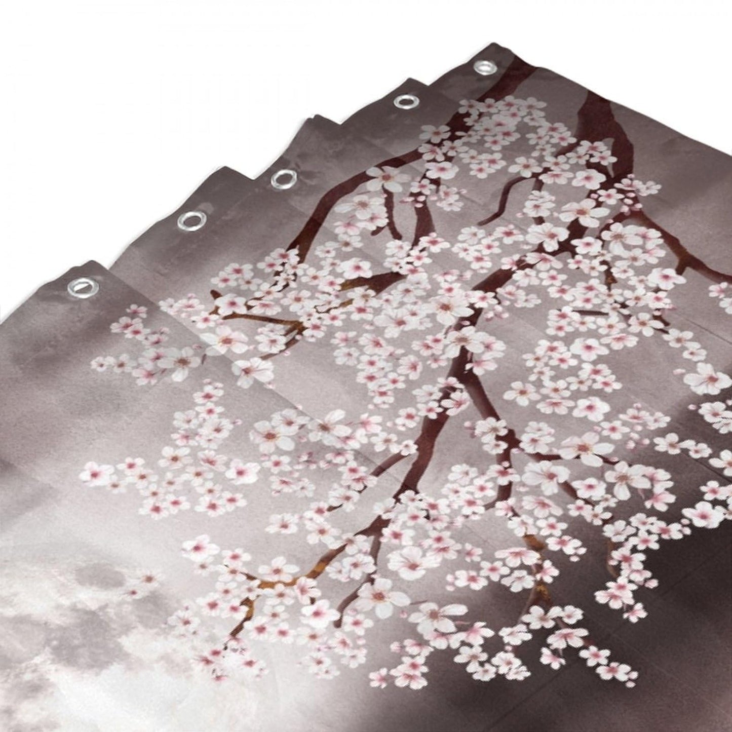 DDCBNS Japanese Cherry Blossom Shower Curtains,Pink Flower Nature Landscape Print Shower Curtain for Bathroom Decor Asia Oriental Theme Fabric Waterproof Upholstery Hook 66x72inch