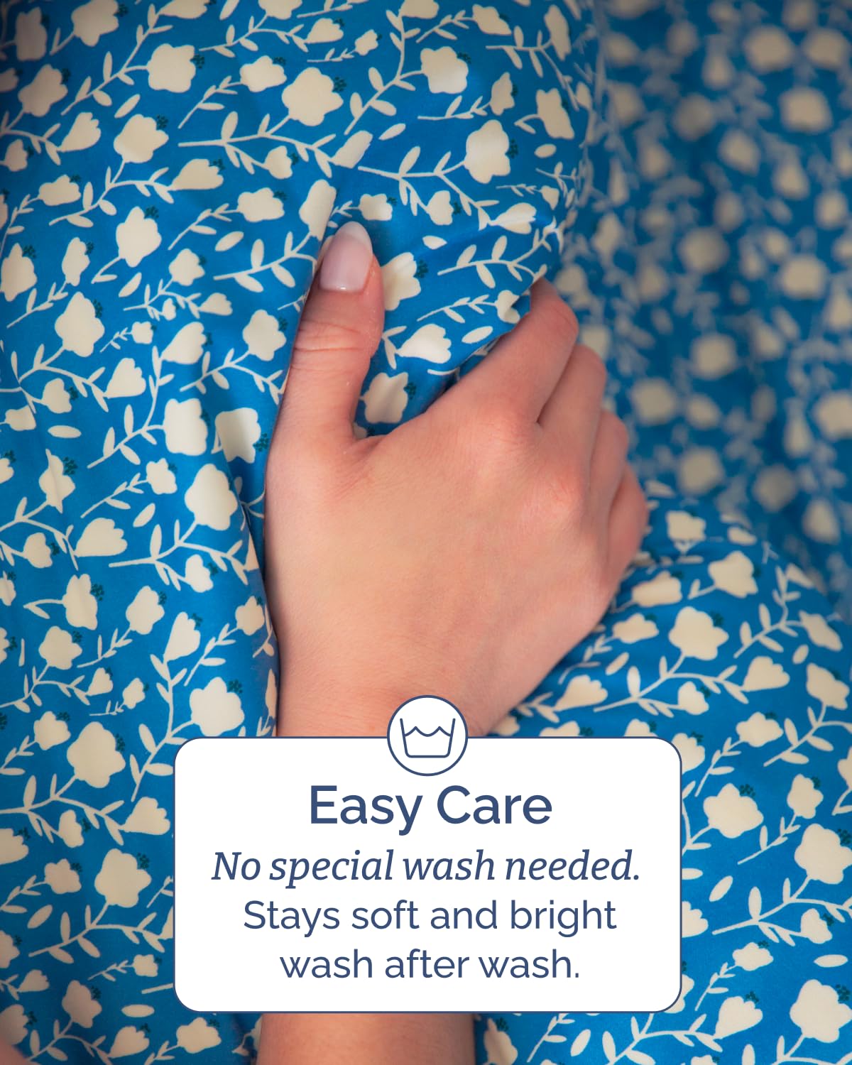 Floral Sheets - Blue & White Bed Sheet Set - 1 Flat, 1 Fitted & 2 Pillowcases w/ Deep Pockets - Comfy, Cozy, Wrinkle & Fade Free - Boho Botanical Bedding - Soft, Breathable & Cooling - Queen Size Set