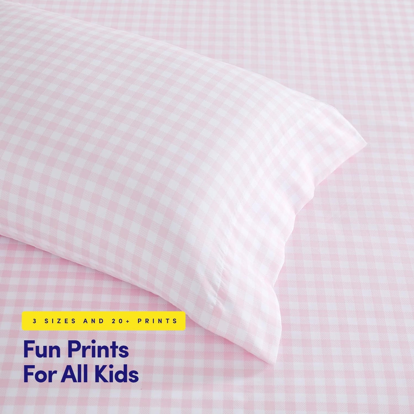 1500 Supreme Kids Bed Sheet Collection - Fun Colorful and Comfortable Boys and Girls Toddler Sheet Sets - Deep Pocket Wrinkle Free Soft and Cozy Bedding - Twin XL, Pink Gingham