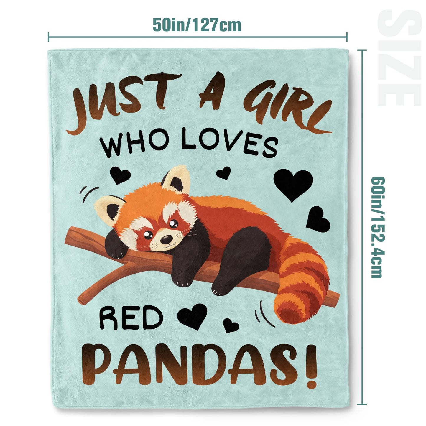 Jekeno Red Panda Throw Blanket Red Panda Gifts for Women Girls Adults Cute Bedding Decor Gift for Panda Lovers(50x60 Inch)