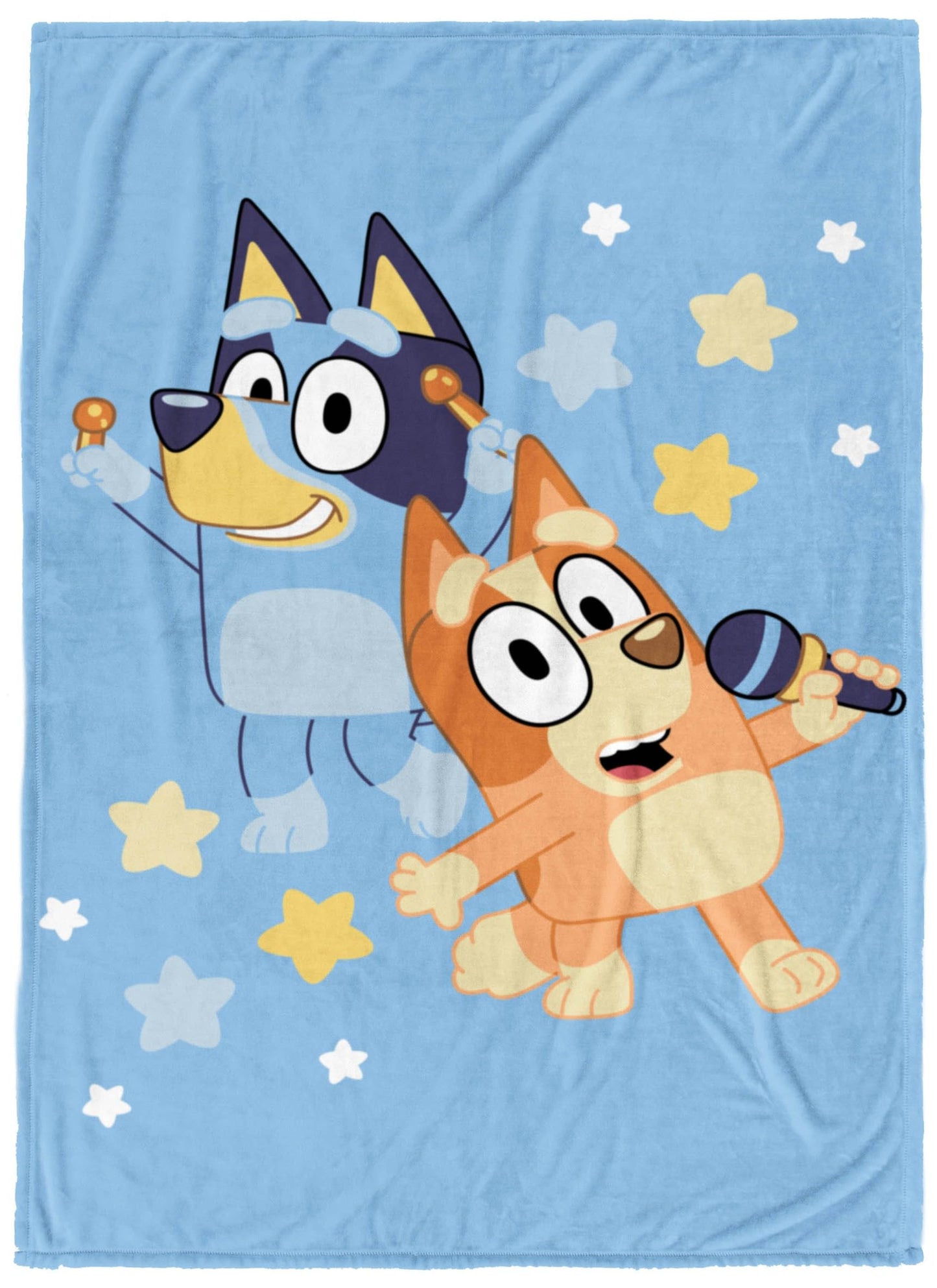 Jay Franco Kids Plush Throw Blanket – Soft & Cozy Fleece Throw for Bedroom & Couch Décor, Official Licensed Product, Blue - Bluey, 60x90 - Large Blanket