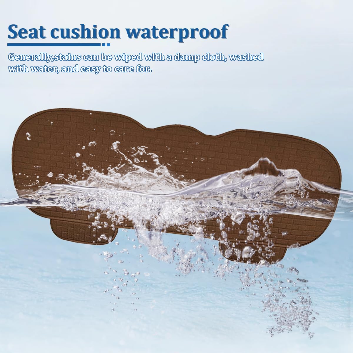 FALVFUN Car Back Seat Cover, Breathable Linen Anti-Slip Vehicle Rear Split Bench Protector with Side Pocket, Auto Backseat Bottom Protection Cushion, Universal for Truck SUV Van (Coffee)
