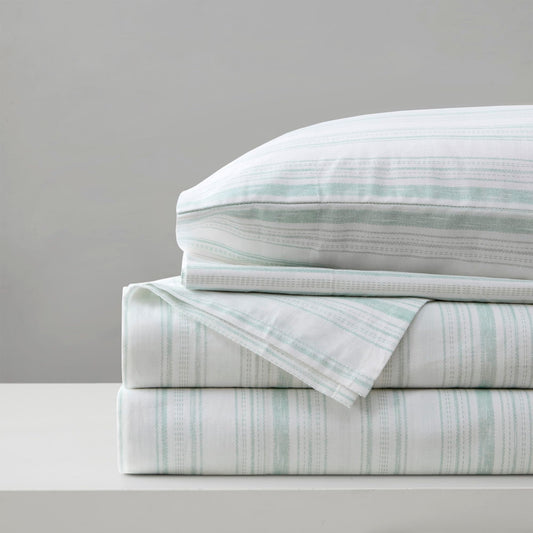 Comfort Spaces 100% Cotton Sheet Set Breathable, Lightweight, Soft with 14" Elastic Pocket Fits up to 16" Mattress, All Season Cozy Bedding, Matching Pillow Case, King Good Vibes 4 Piece