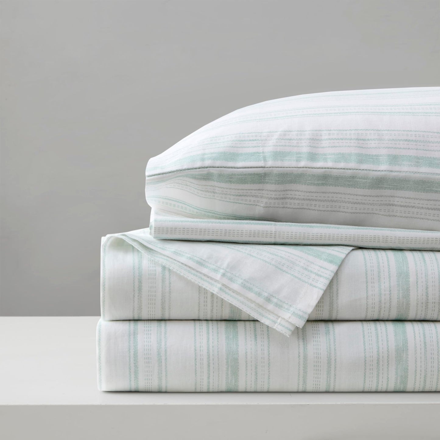Comfort Spaces 100% Cotton Sheet Set Breathable, Lightweight, Soft with 14" Elastic Pocket Fits up to 16" Mattress, All Season Cozy Bedding, Matching Pillow Case, Full Good Vibes 4 Piece