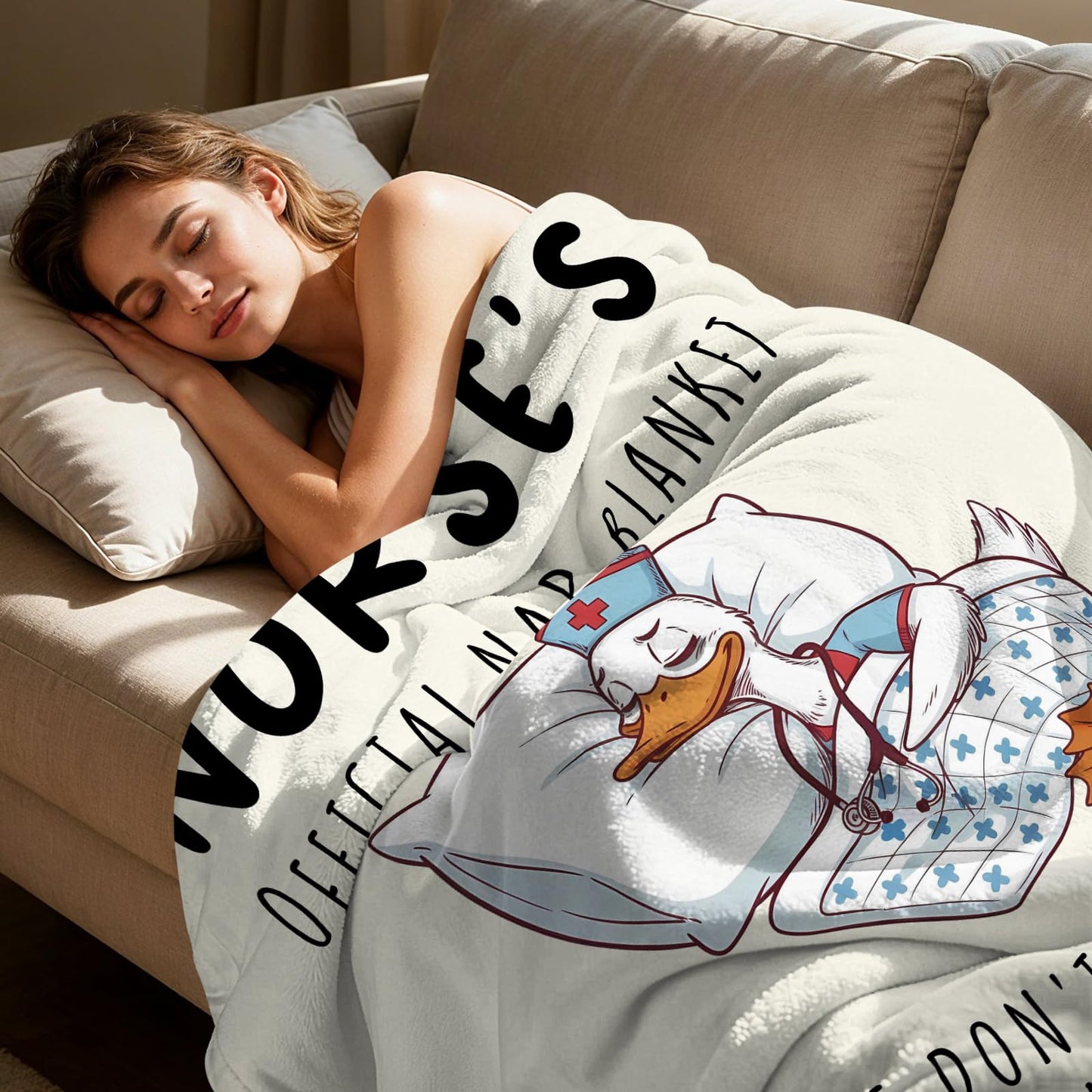 Nurse Gifts for Women, Soft Flannel Blanket, Nursing School Graduate Appreciation Gifts for Nurse Practitioner, Funny Nursing Student Gift Throw Blanket, 60" x 50"