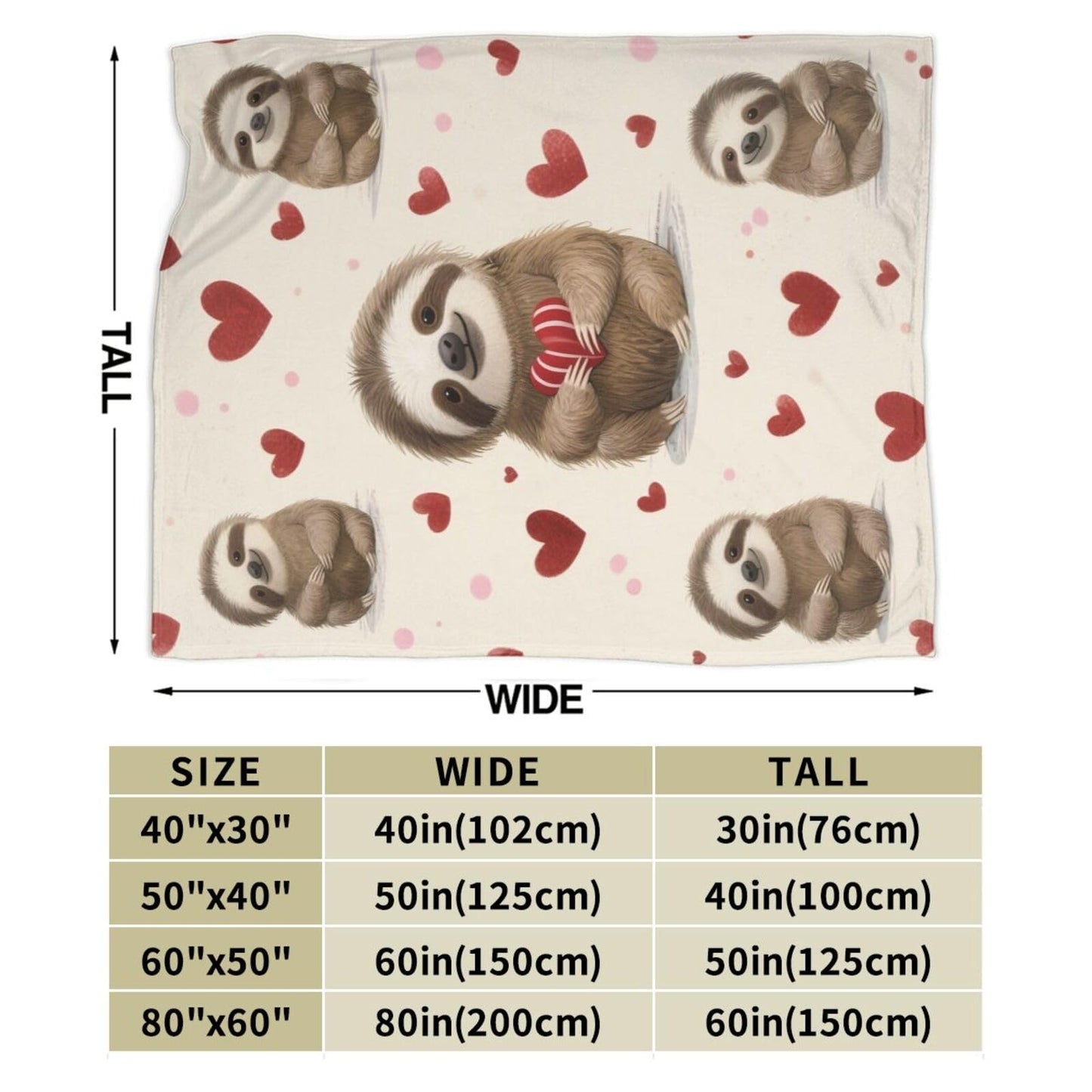 Sloth Blanket, Soft Plush Fleece Animal Throw Blanket - Cozy Warm Stuff Blankets Bedding Sloth Gifts for Women Girls Kids Adults 40"X50"