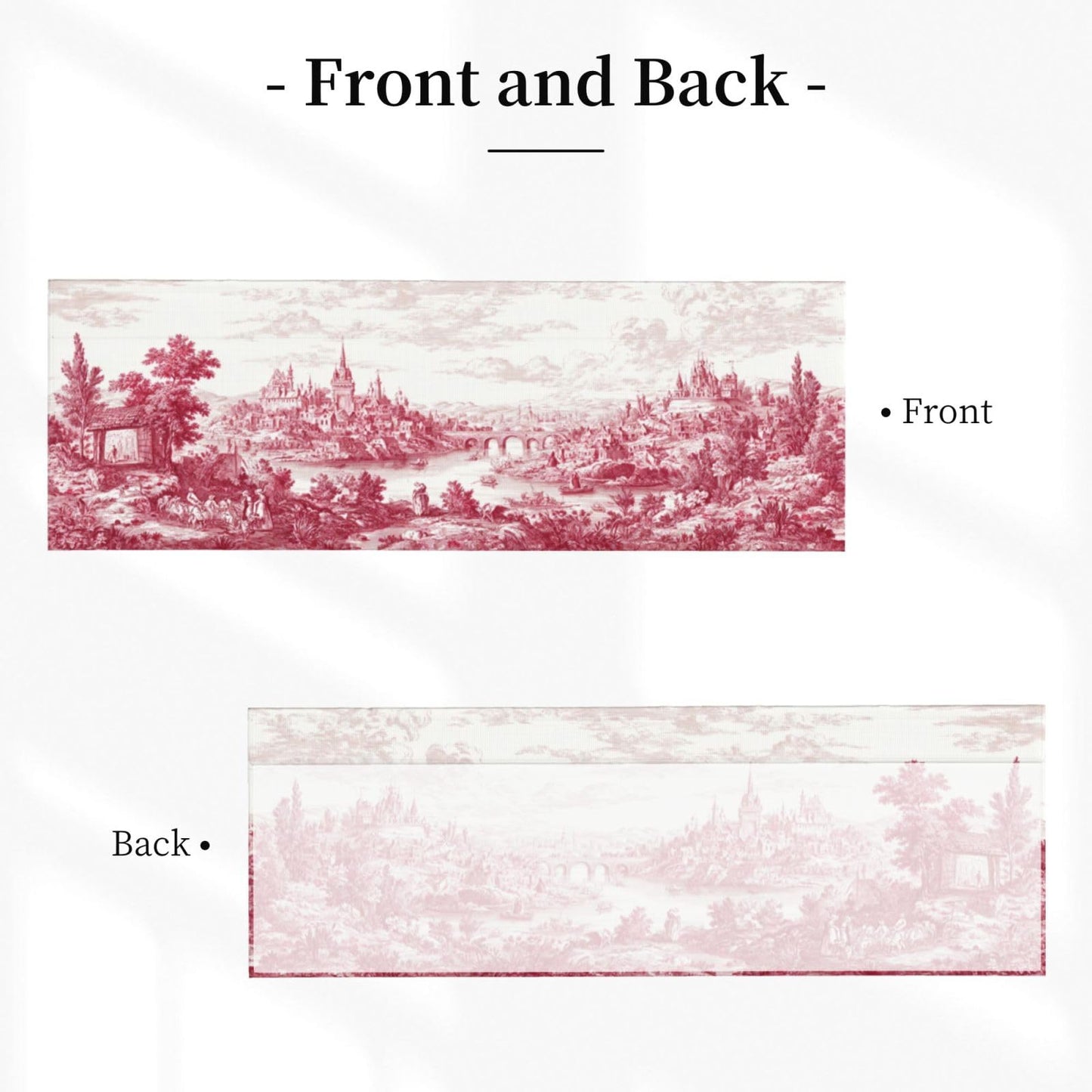 Ecixzyo French Country Valance Curtain Window Valance Treatment Decor Small Window Curtains for Bedroom Kitchen Bathroom Living Room 1 Panel 54x18in