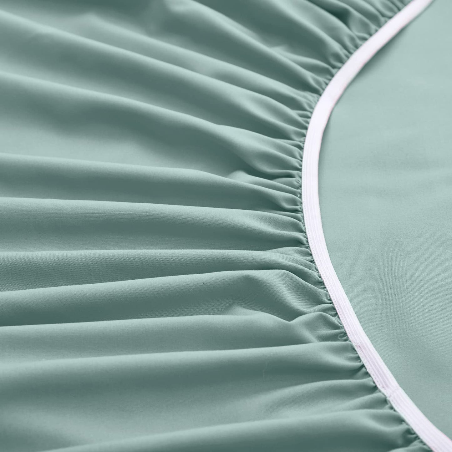 Horbaunal Extra Deep Pocket Queen Sheets - Fits Mattress 18-24 Inches Deep - 6 Pieces Hotel Luxury 1800 Thread Count Microfiber Sheet Set - Ultra Soft Mint Queen Size Bed Sheets
