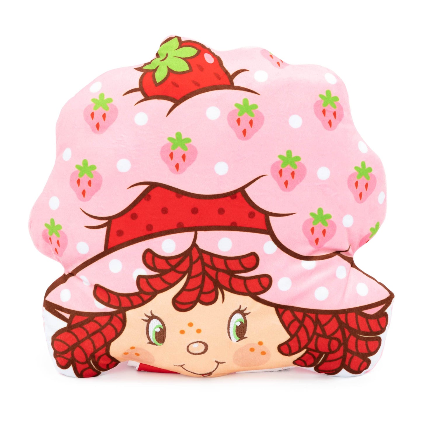 Jay Franco Strawberry Shortcake Fleece Blanket and Pillow Set, 40 x 50 Inch, Kids Super Soft Cozy 2 Piece Travel Set, Machine Washable, Fade Resistant, Non-Toxic, Gift for Kids (Official Product)