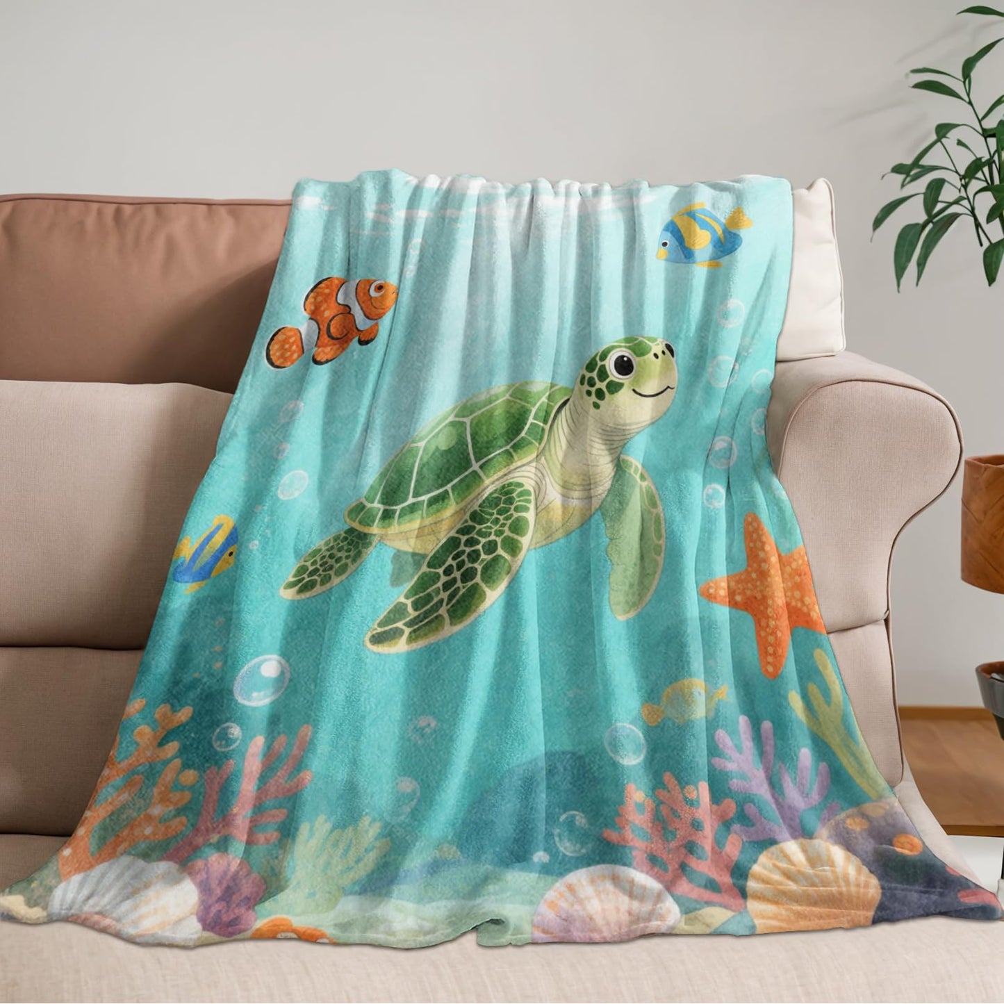 Cute Gorilla Pattern Fleece Blanket for Boys Girls Kids, Cozy Soft Jungle Animal Theme Blankets Gifts for Women, Adults, for Bedroom, Travel, Camping, Sofa, Room Decor 50x60 in