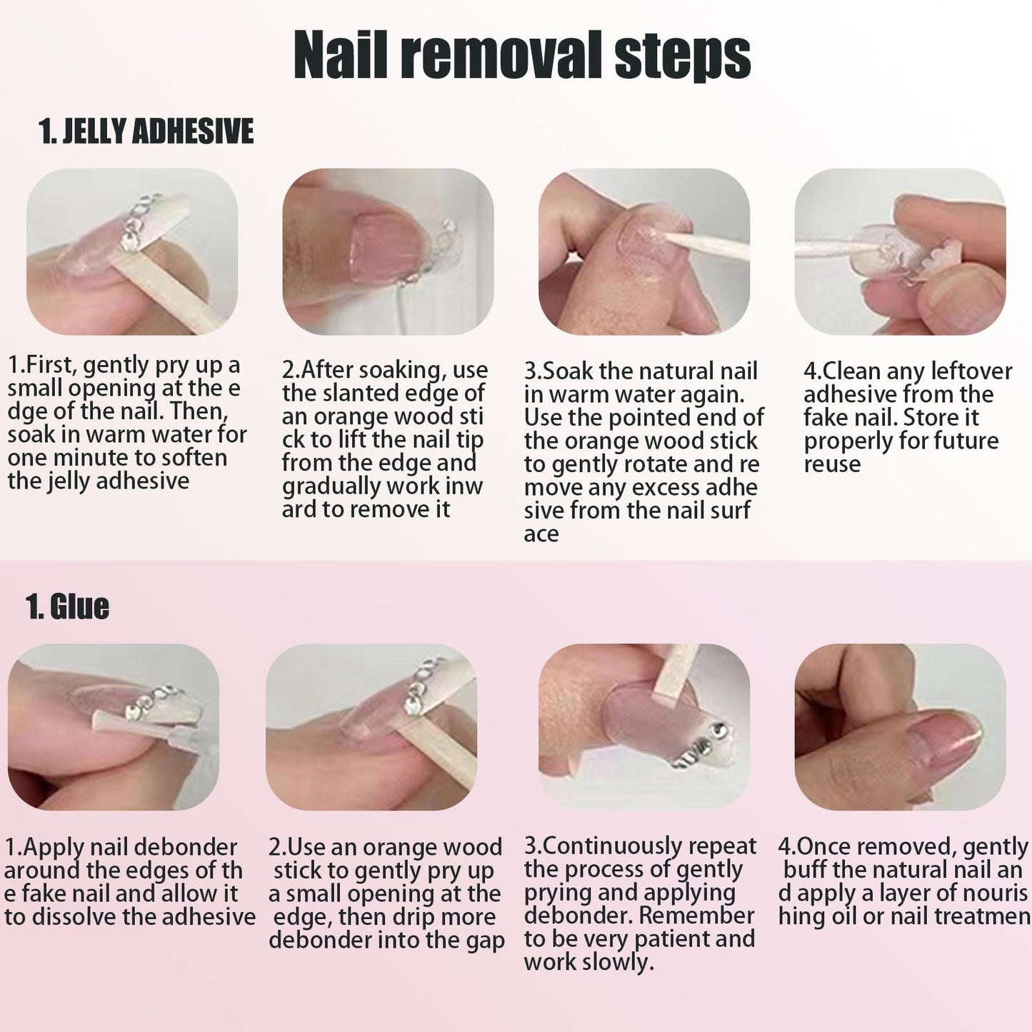 Handmade Press On Nails Long Square Reusable Stick On Fake Nails Luxury Elegant Sexy Style For Women Gift With Nail Glue Black M