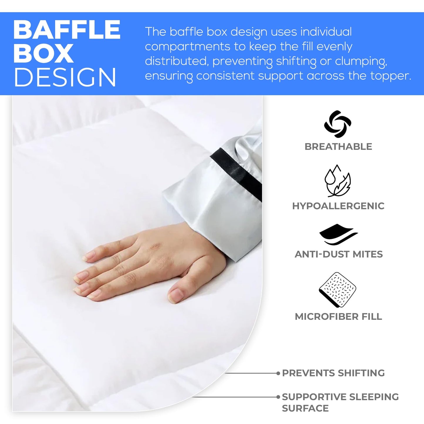 Extra Thick Cooling Mattress Topper – Pain-Reducing Mattress Pad, Soft Quilted Protector, Overfilled Down Alternative, Plush Pillow Top, Queen Mattress Size with Deep Pocket Fits 8–21 Inches