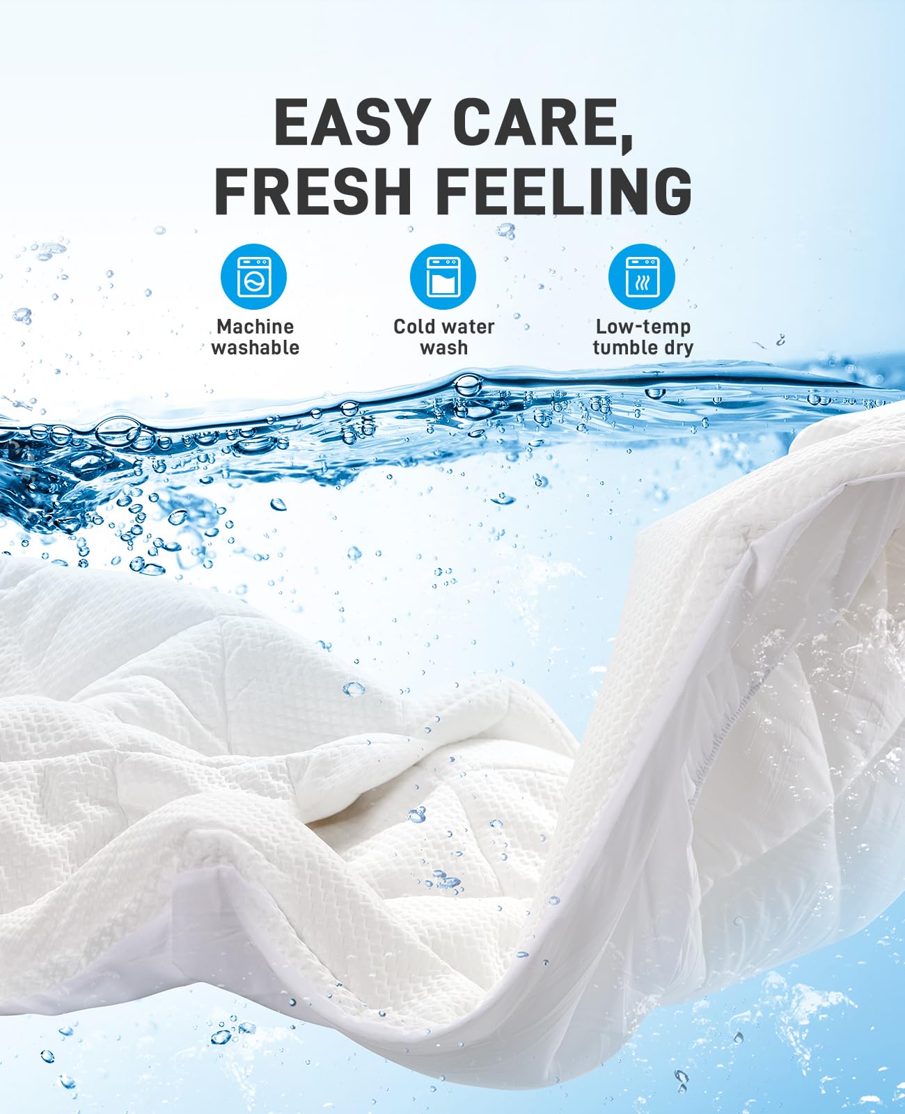 PERLECARE Queen Mattress Topper, 4 Inch Mattress Topper Queen for Back Pain, Dual Layer 2.5 Inch Cooling Gel Memory Foam Plus 1.5 Inch Pillow Top Mattress Pad Cover, Medium Firm with Deep Pocket