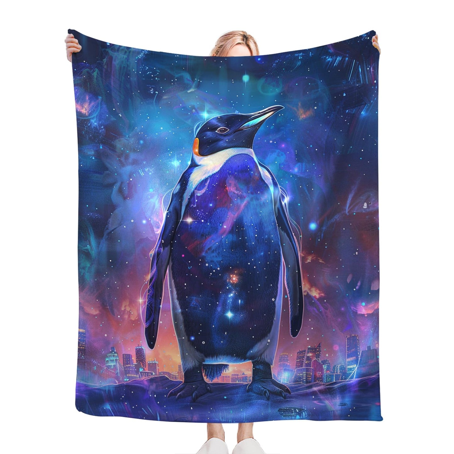 Tijuboni Penguin Throw Blanket Penguin Gifts for Girls Boys Women Men Kids Adults Soft Flannel Fleece Blanket for Couch Sofa Bed Home Decor 40"x50"