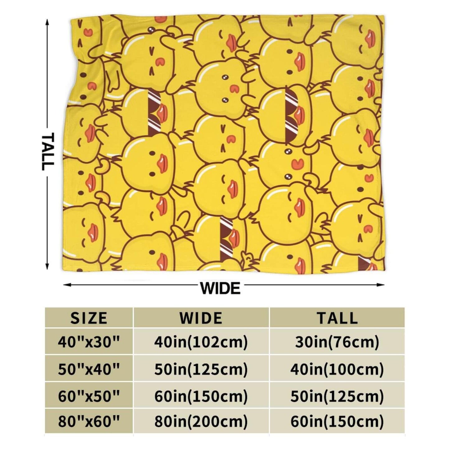 Homieblanket Duck Blanket for Boys Girls, Cute Duck Themed Design Printed Throw Blankets for Kids Lap, Chair Sofa, Warm Soft Cozy Blanket, 40"x 50"