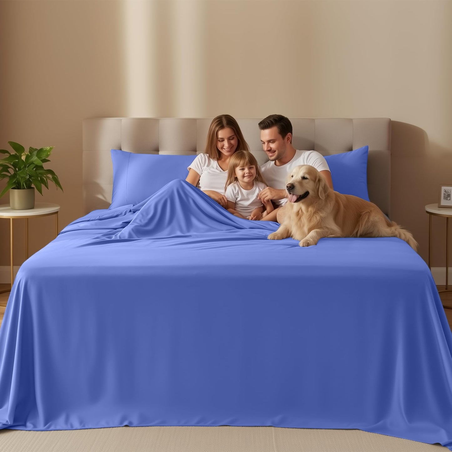 Utopia Bedding Queen Sheet Set – 4 Piece Bed Sheets for Queen Size Bed, Soft and Breathable Microfiber, Includes 1 Fitted Sheet, 1 Flat Sheet and 2 Pillowcases – Oeko Tex (Peri)