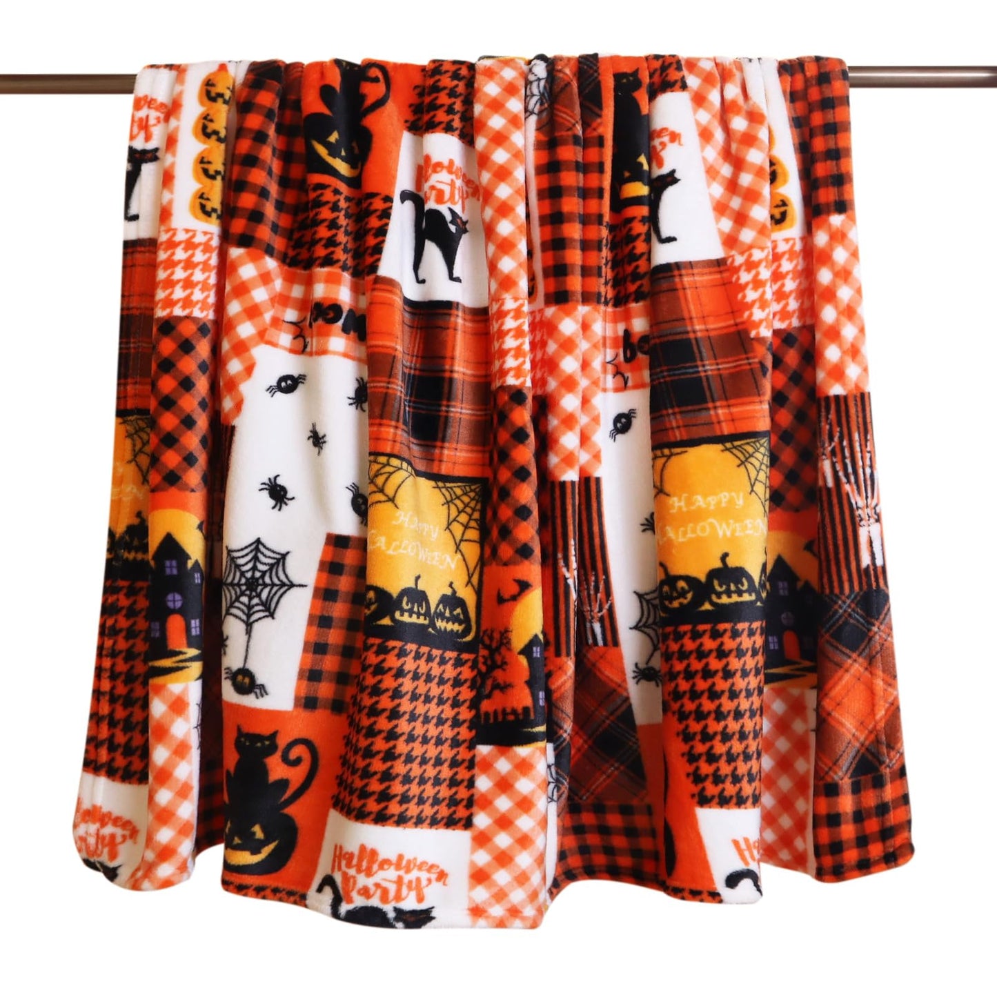 HITIME Cozy Blanket Printed Throw Halloween Collection - 300 GSM Fleece for Home Decoration, Ultra Soft Microfiber (Throw - 50" x 60") - J