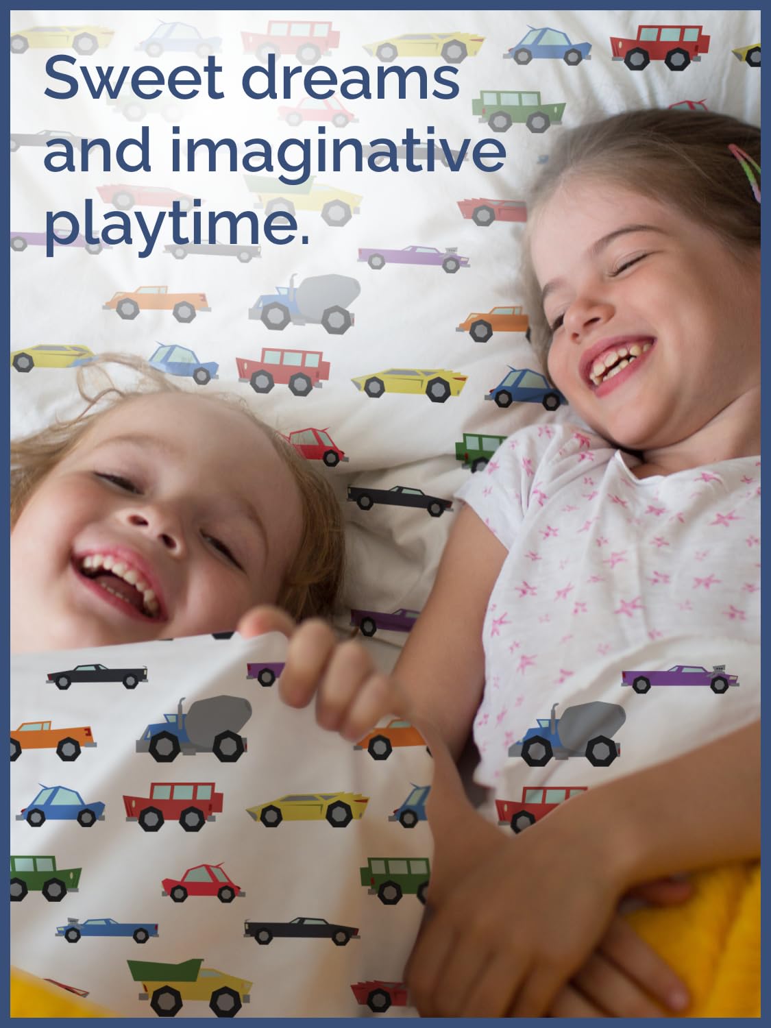 Kids Twin Size Bed Sheet Set - 3 Piece Kids Loft Bed Sheets - Cars Cartoon Truck Themed Bedding - Soft, Cute - Breathable & Machine Washable - Cute Transport Bed Set for Boys, Girls, Teens & Toddlers