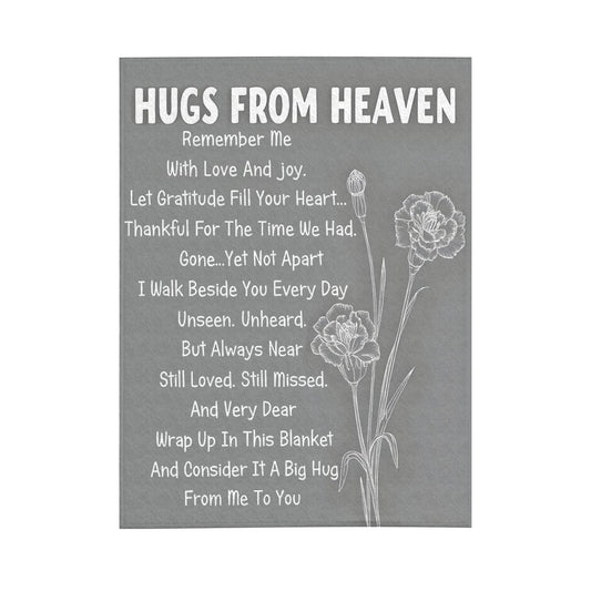 Sending You A Big Hugs So Its There When You Need It Blanket Cozy Flannel Comfort Throw Sympathy Healing Gift Encouragement Blanket for Family and Friends (White 17, 50x60in(127cm*153cm))