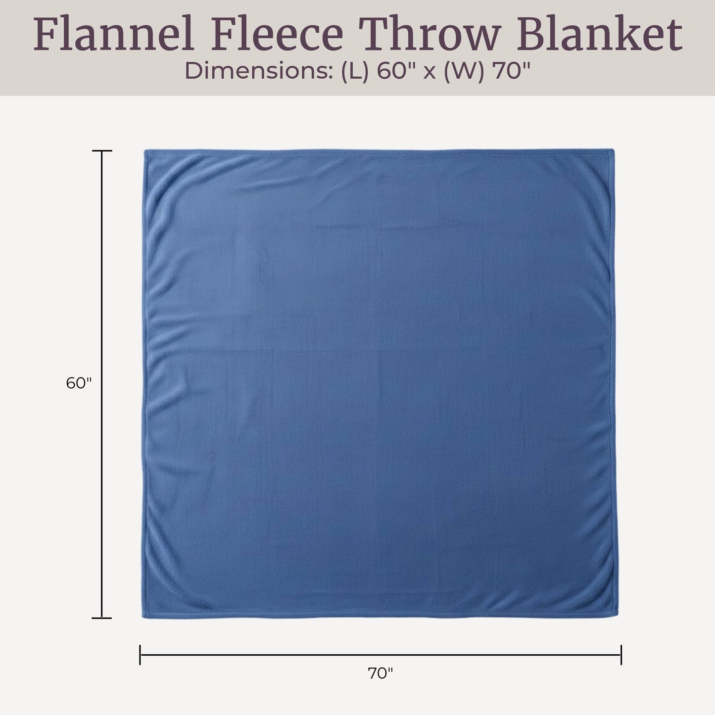 Flannel Fleece Blanket - 60x70 Oversized, Soft, and Plush Microfiber Throw - Lightweight Decor for Beds, Sofas, and Chairs by Lavish Home (Blue)