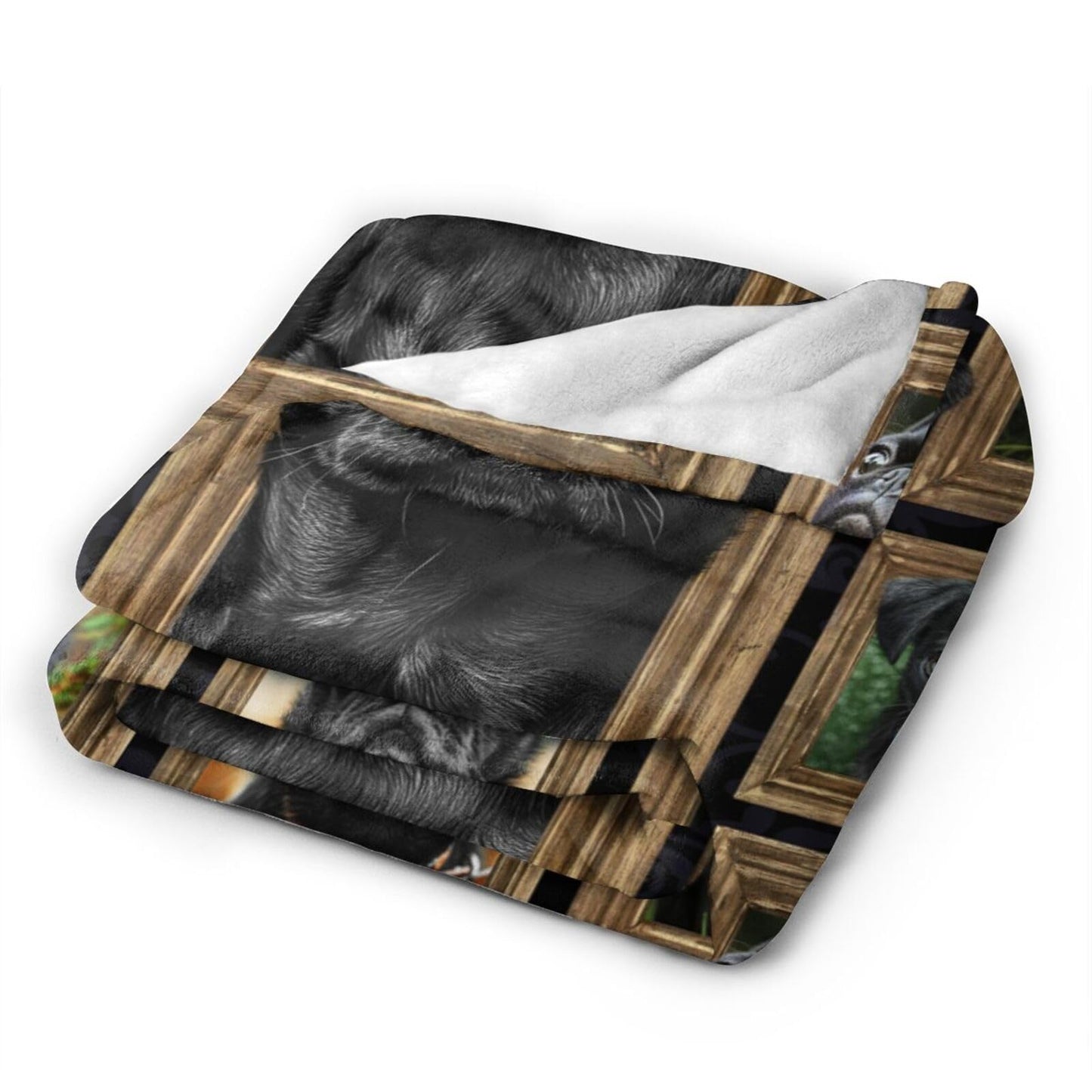 Black Pug Blanket Pug Dog Blankets Fleece Plush Flannel Super Soft Cozy Warm Lightweight Cute Pugs Dogs Decor Gifts for Boys Girls Kids Adults Men Women 40" x 50"
