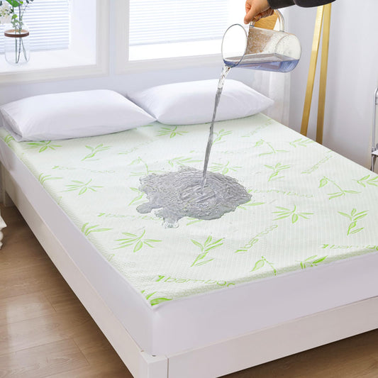 Reidio 1pcs Queen Size Waterproof Mattress Protector Cooling Fitted Sheet Breathable Noiseless Mattress Cover Jacquard Bed Cover 14 inches Deep Pocket Mattress Cover