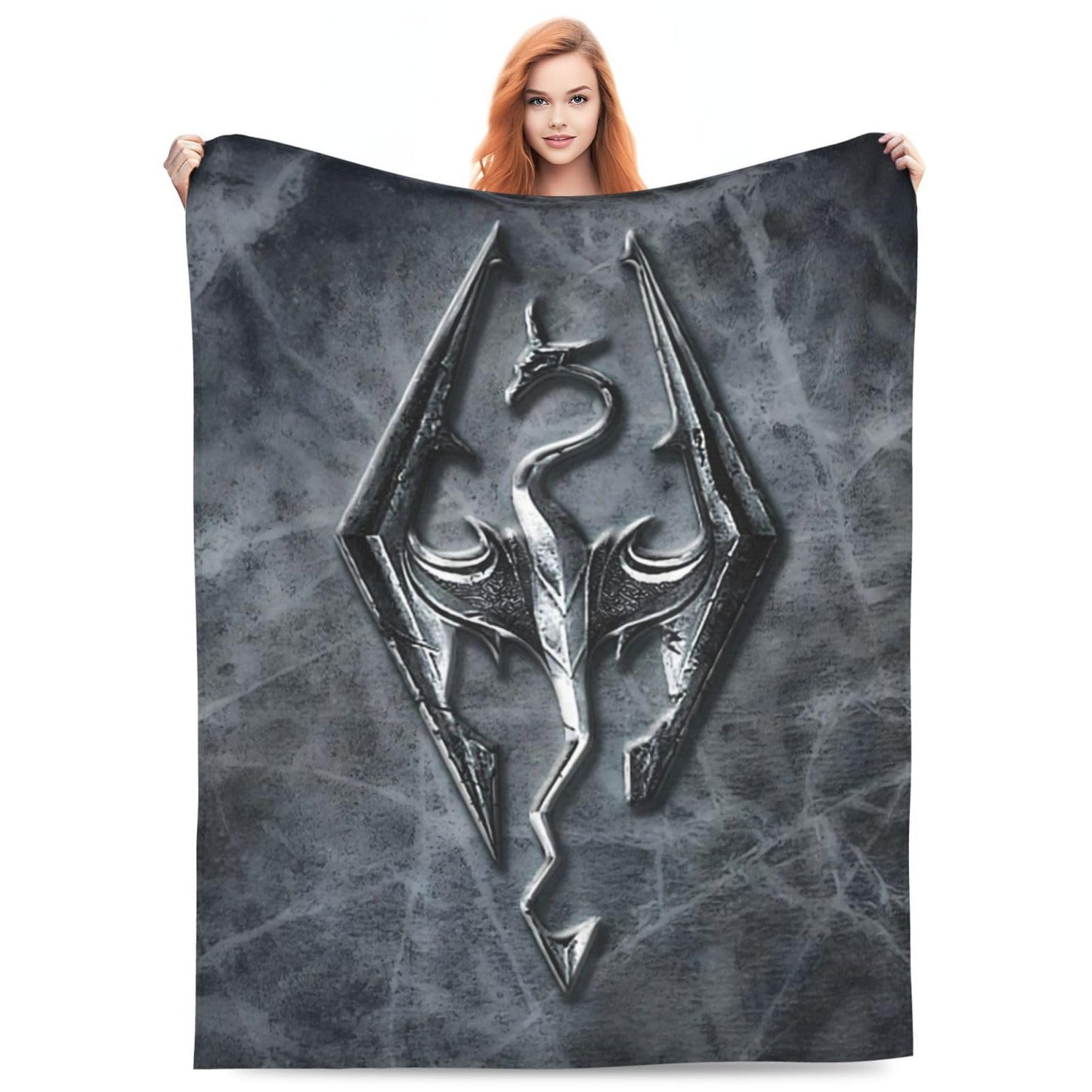 Generic Blanket Soft Flannel Throw Blanket Warm for Bedding Sofa Bedroom Decor All Season 80""x60"", Black2